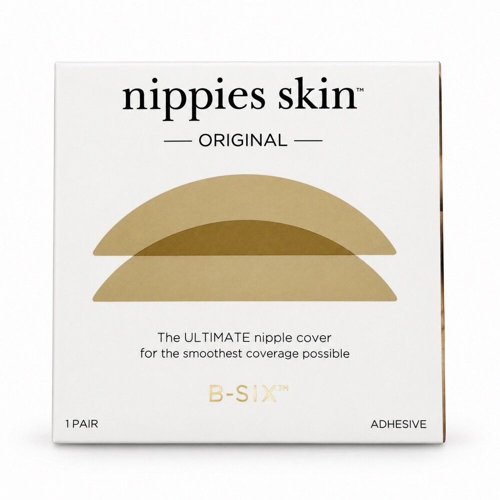 B-SIX Nippies Skin Original Adhesive Nipple Covers Creme S/M 3in A-C Cups
